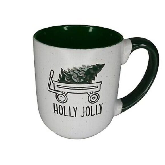 Christmas "Holly Jolly" Coffee Mug • NWT - Picture 1 of 6